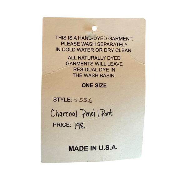 NEW URU Boutique Silk Pencil Pants Satin Hand Dyed Blue Gray USA Size 1 (Small) - Picture 4 of 10